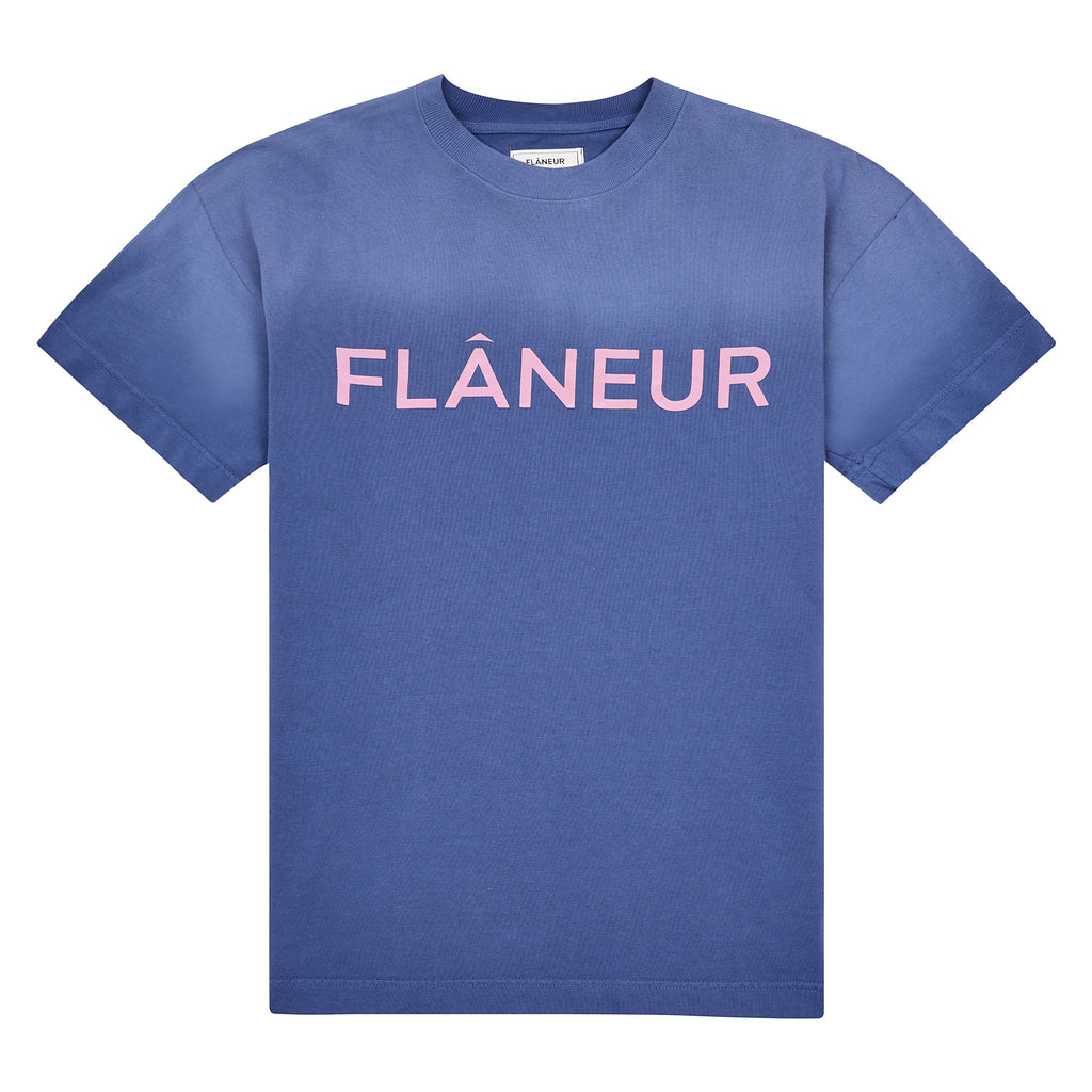 Washed Puffed Logo T-Shirt | Purple product image 1, provided for visual reference and product detail review