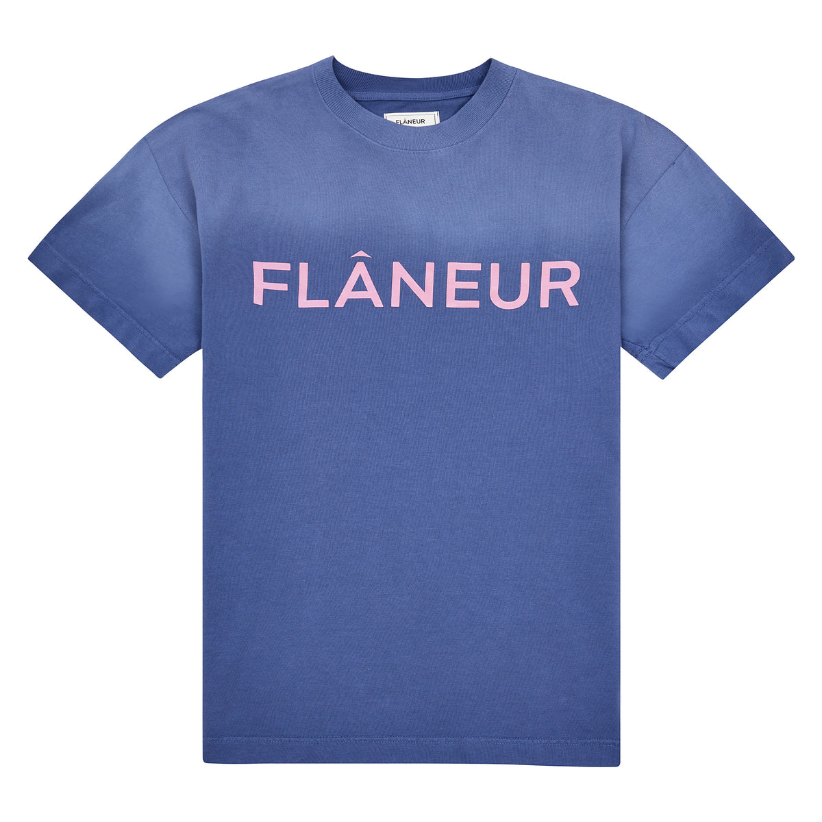 Washed Puffed Logo T-Shirt | Purple product image 1, provided for visual reference and product detail review