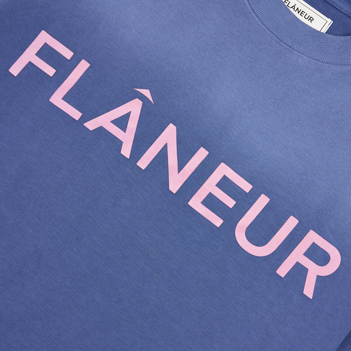 Washed Puffed Logo T-Shirt | Purple product image 3, provided for visual reference and product detail review
