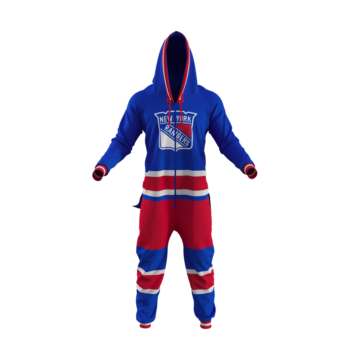 New York Rangers NHL Hockey Sockey Men Royal Blue Team Uniform Onesie product image 1, provided for visual reference and