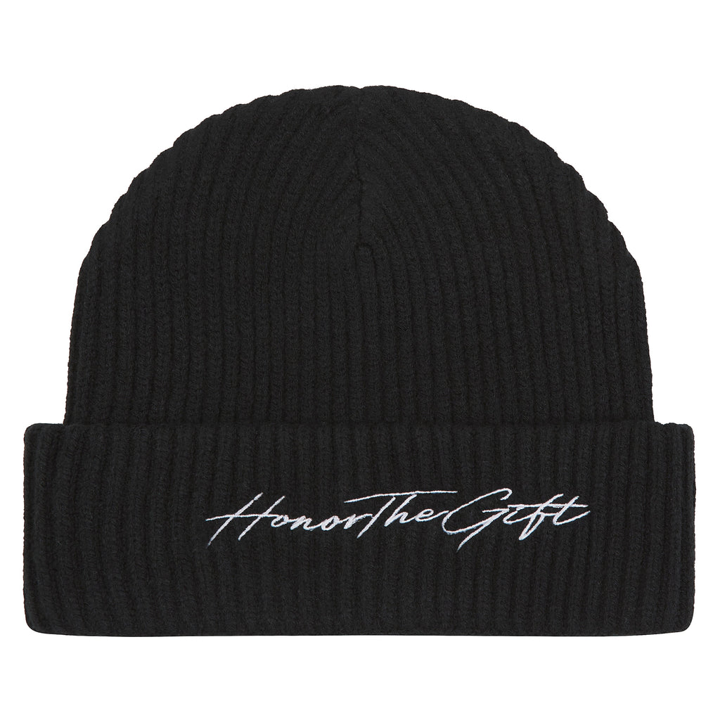 Script Beanie | Black product image 1, provided for visual reference and product detail review