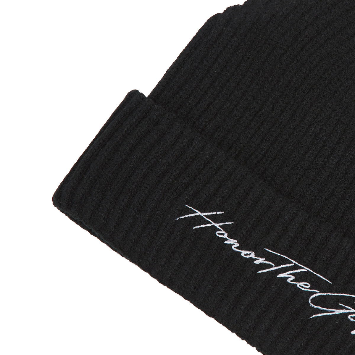 Script Beanie | Black product image 3, provided for visual reference and product detail review