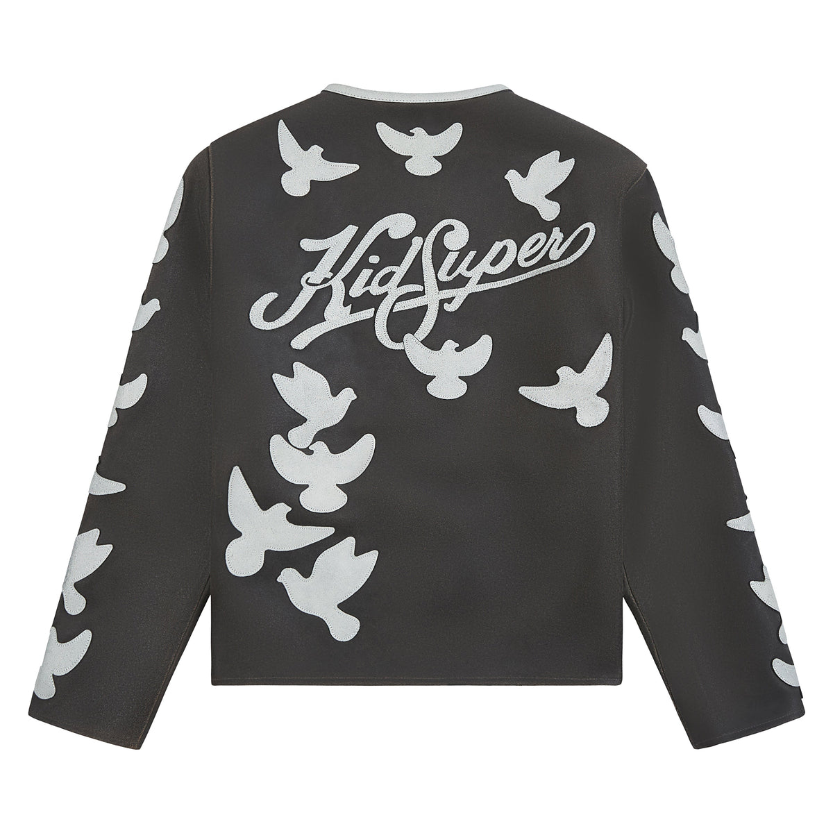 Doves Leather Moto Jacket | Black product image 5, provided for visual reference and product detail review