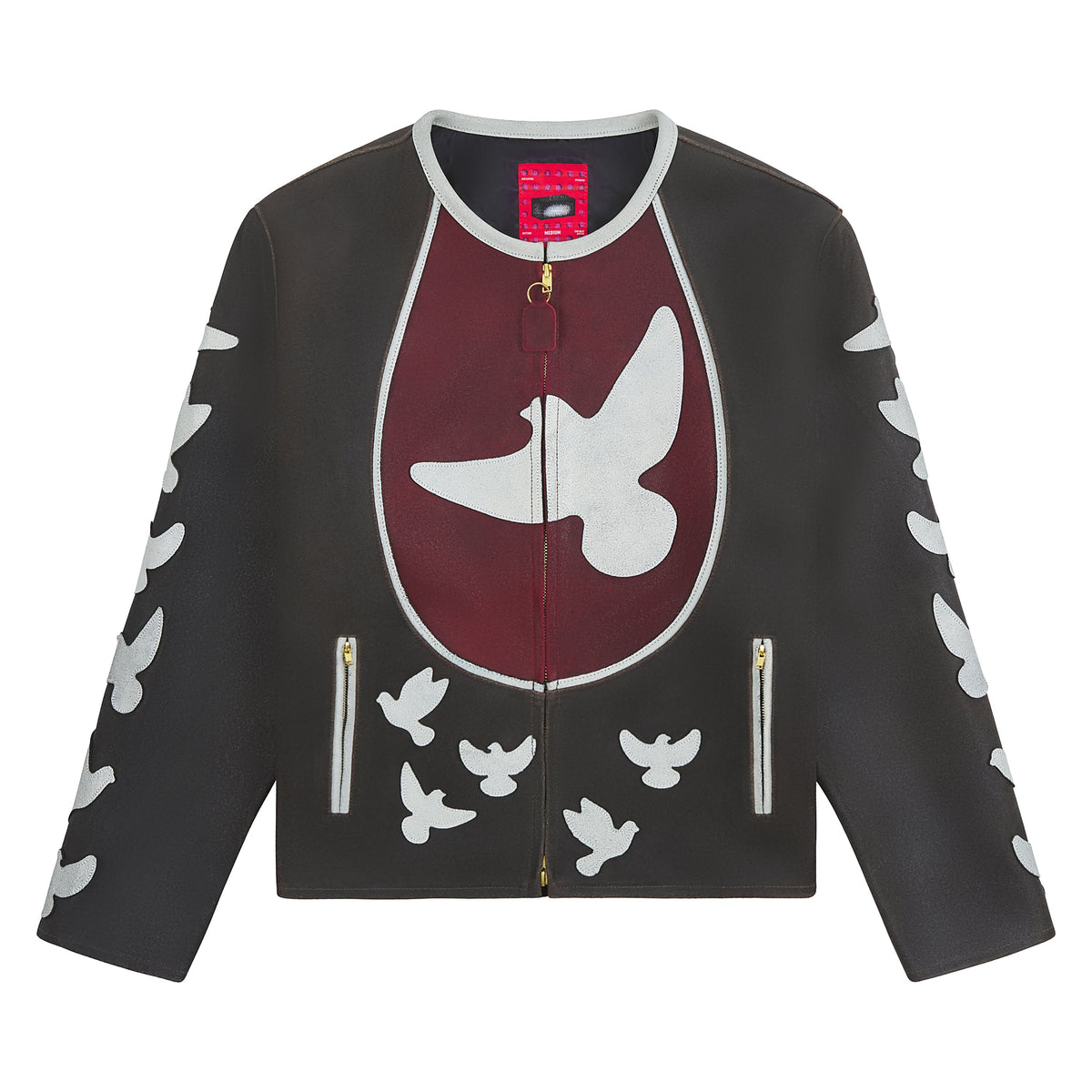 Doves Leather Moto Jacket | Black product image 1, provided for visual reference and product detail review