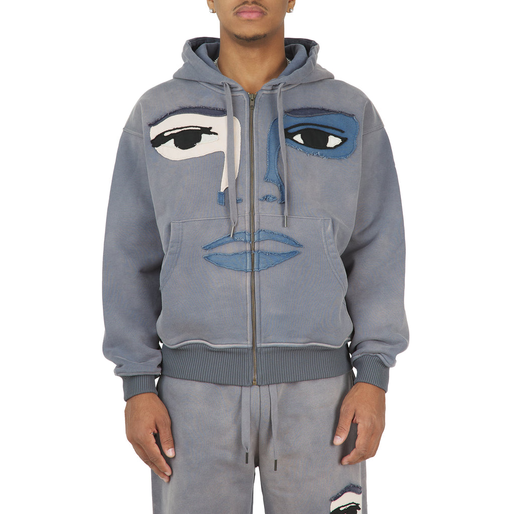 Face Hoodie | Slate product image 3, provided for visual reference and product detail review