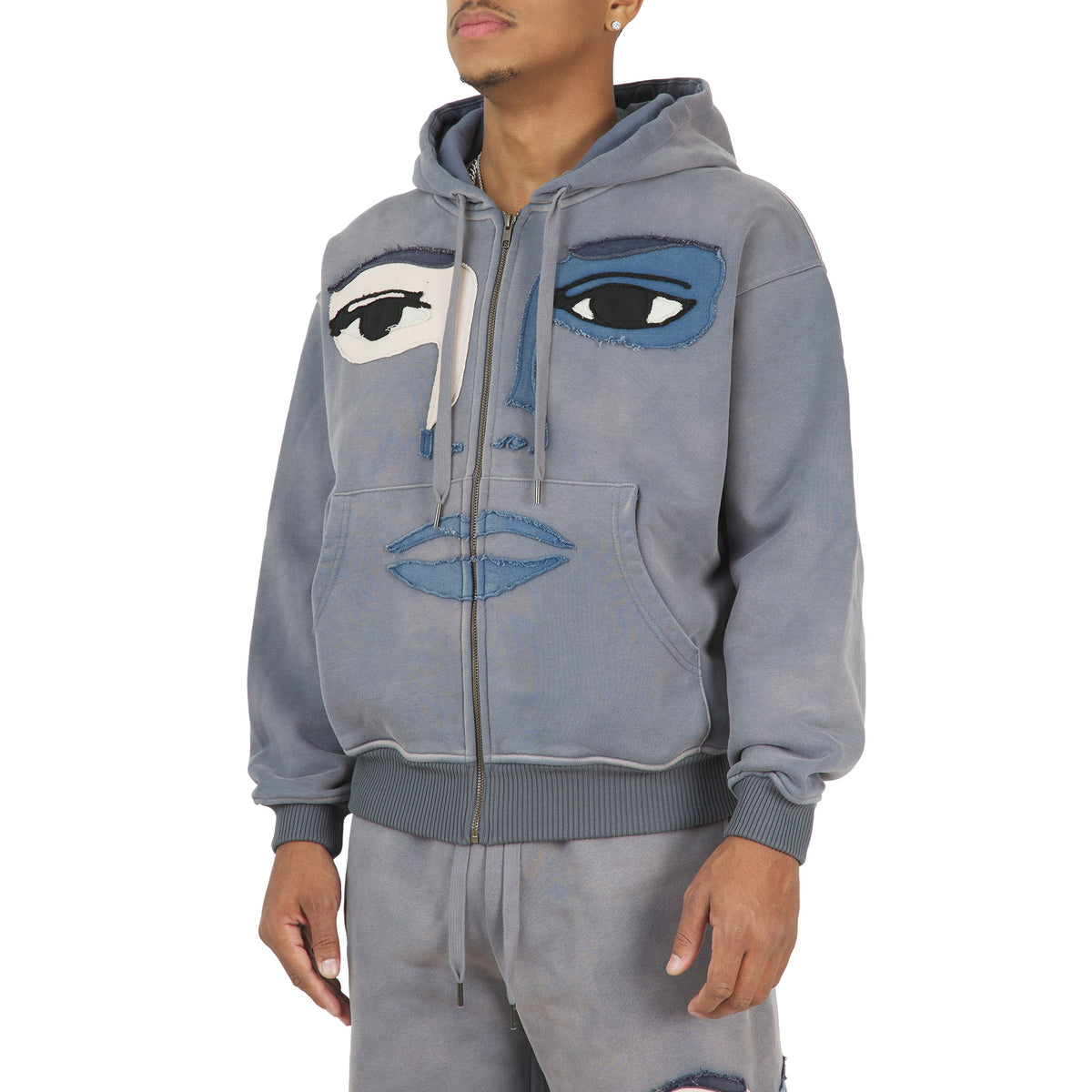 Face Hoodie | Slate product image 2, provided for visual reference and product detail review