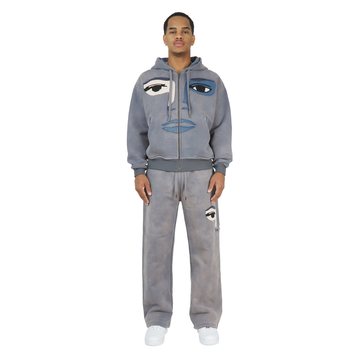 Face Hoodie | Slate product image 6, provided for visual reference and product detail review