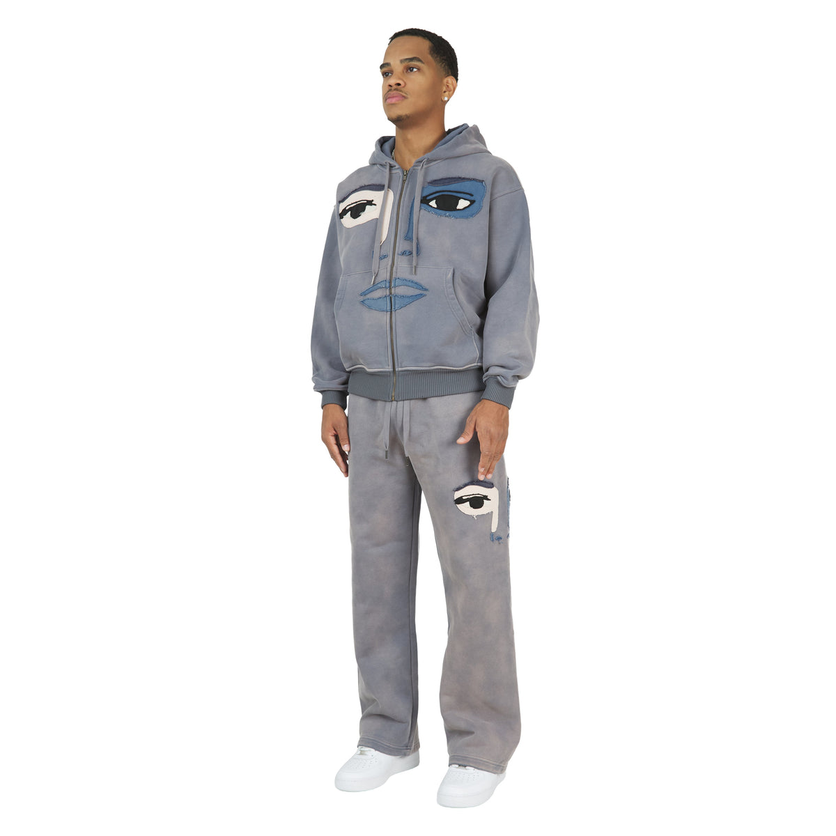 Face Hoodie | Slate product image 7, provided for visual reference and product detail review