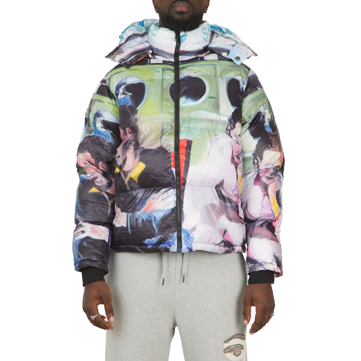 Sunday Mornings Printed Puffer Jacket product image 3, provided for visual reference and product detail review