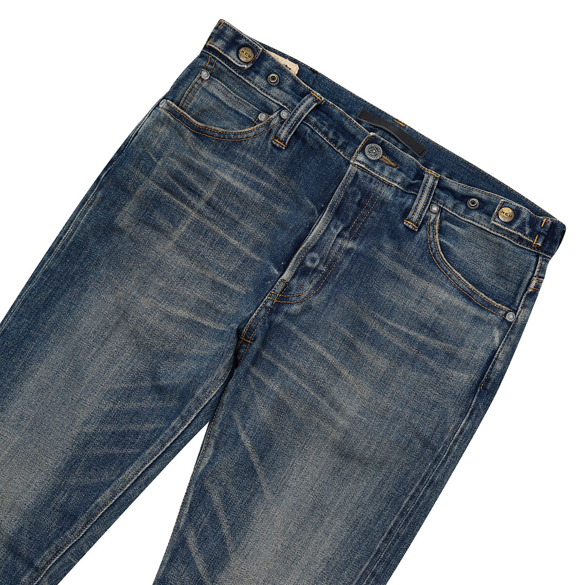 Nara Slim Sureto Worn Black Denim product image 2, provided for visual reference and product detail review