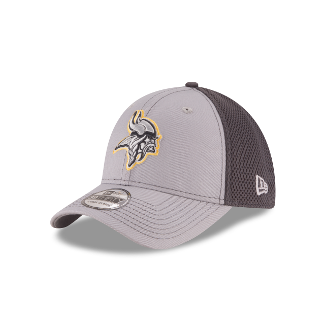 Minnesota Vikings NFL New Era Men Grey 39Thirty Grayed Out Neo 2 Stretch Fit Hat product image 1, provided for visual