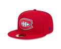 Montreal Canadiens NHL New Era Men Red 59Fifty Core Fitted Hat product image 1, provided for visual reference and product
