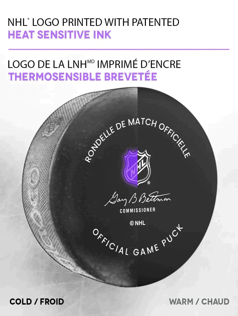 Edmonton Oilers NHL Inglasco 2025-26 Officially Licensed Game Hockey Puck product image 6, provided for visual reference and