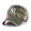 New York Yankees MLB 47 Brand Men Camo Clean Up Adjustable Hat product image 1, provided for visual reference and product