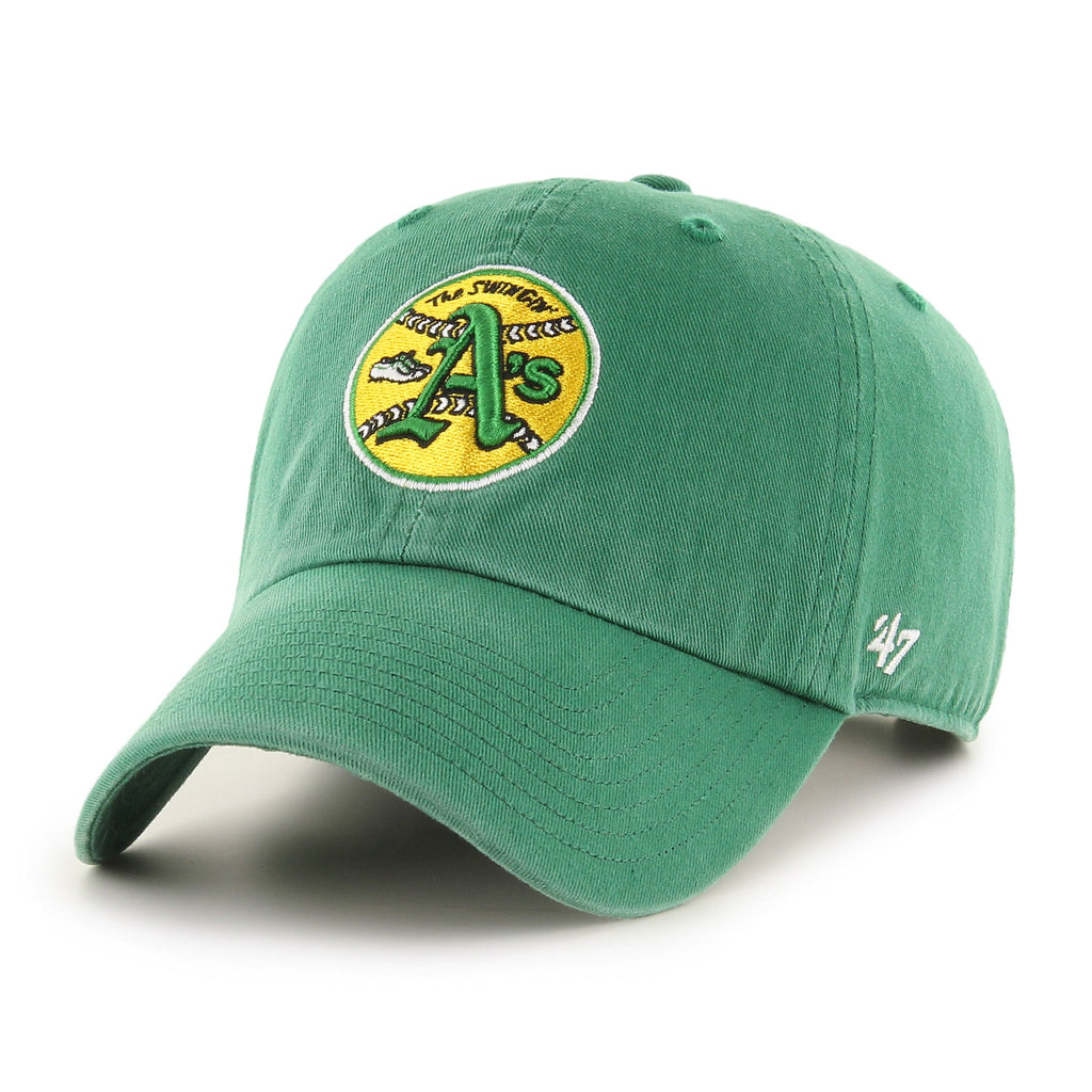 Oakland Athletics MLB 47 Brand Men Green Vintage Clean Up Adjustable Hat product image 1, provided for visual reference and