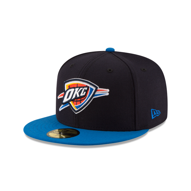Oklahoma City Thunder NBA New Era Men Navy/Blue 59Fifty Two Tone Fitted Hat product image 1, provided for visual reference