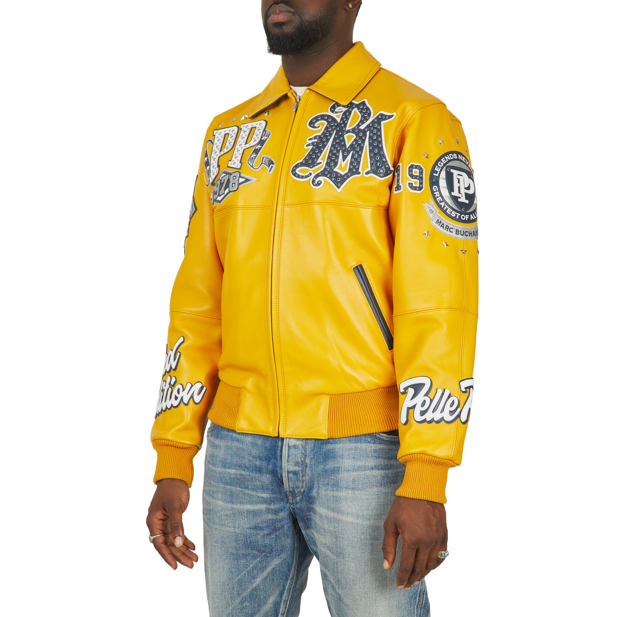 All Time Champions Jacket | Maize/Navy/Silver/White product image 2, provided for visual reference and product detail review