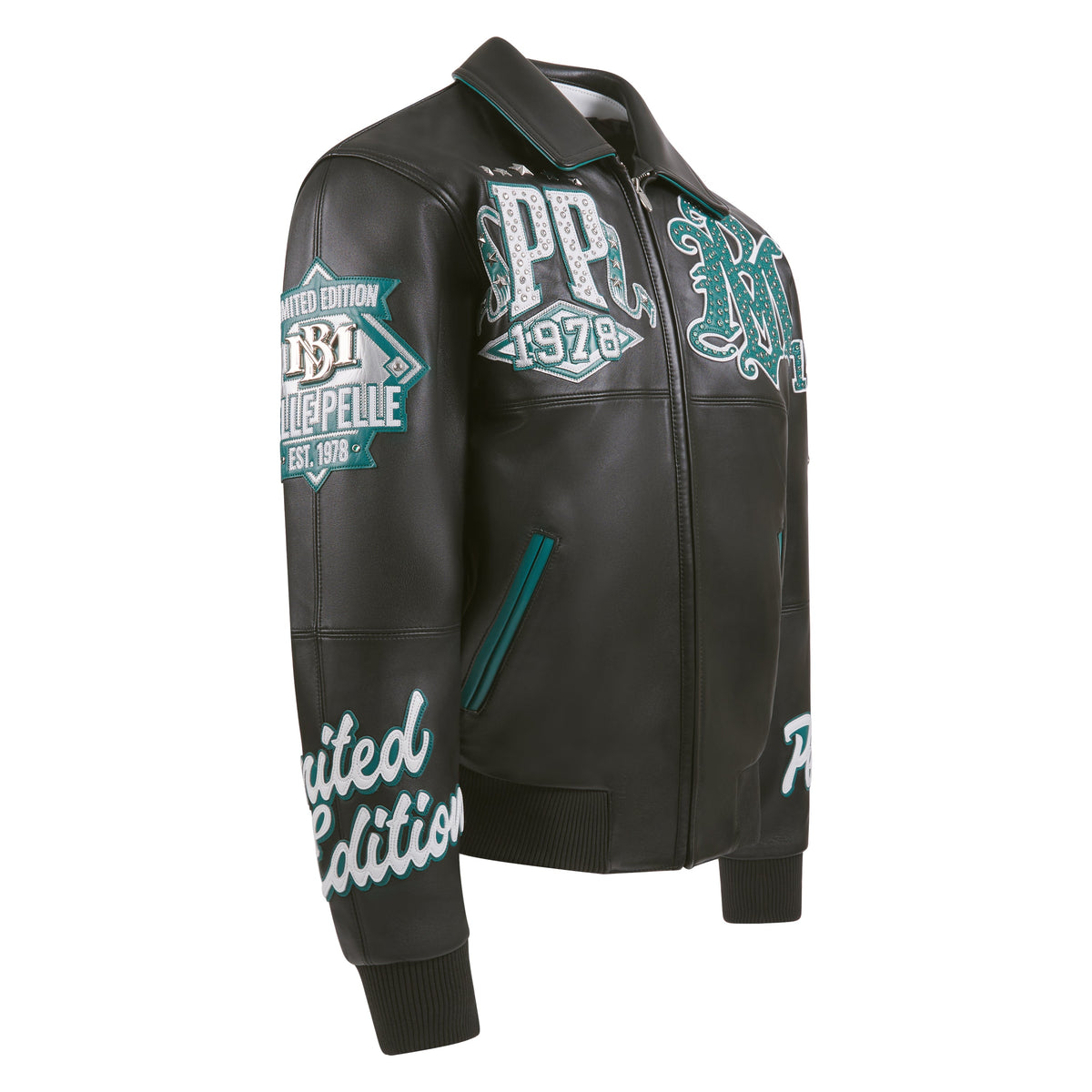 All Time Champions Jacket | Black/Dark Green/Silver/White product image 4, provided for visual reference and product detail