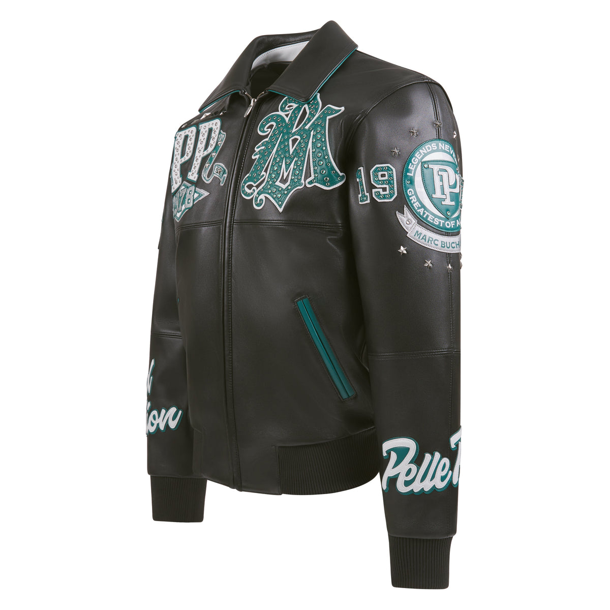 All Time Champions Jacket | Black/Dark Green/Silver/White product image 5, provided for visual reference and product detail