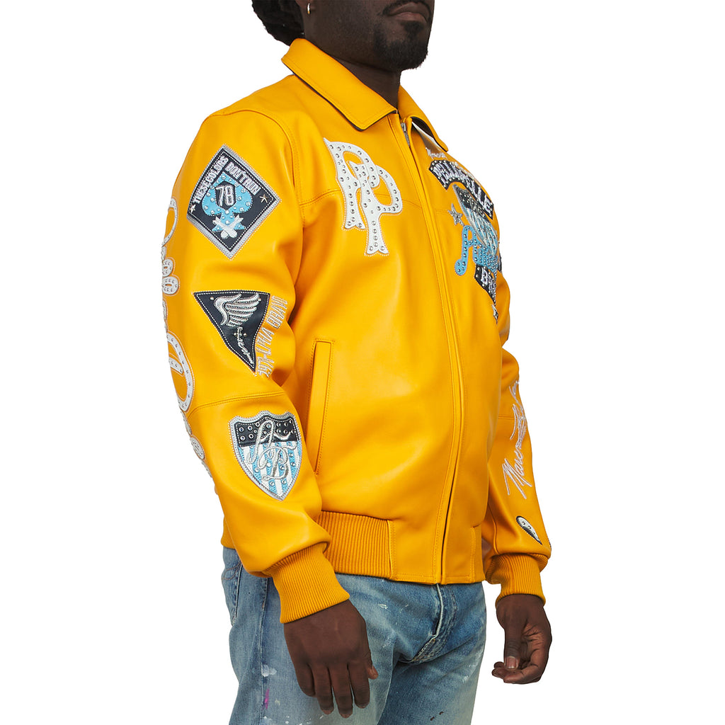 American Bruiser Jacket | Maize/Navy/Baby Blue/White product image 3, provided for visual reference and product detail review