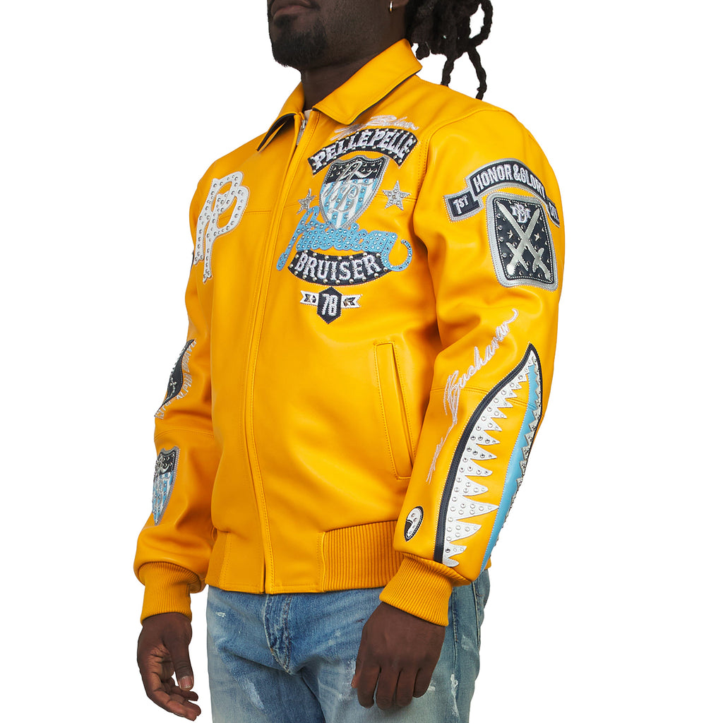 American Bruiser Jacket | Maize/Navy/Baby Blue/White product image 4, provided for visual reference and product detail review