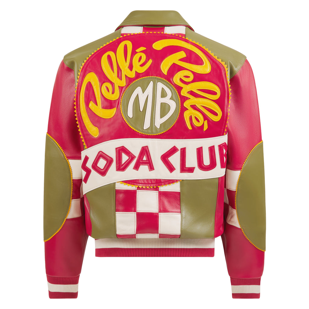 Checkered Soda Club Jacket | Olive/Cab./Ivory product image 7, provided for visual reference and product detail review