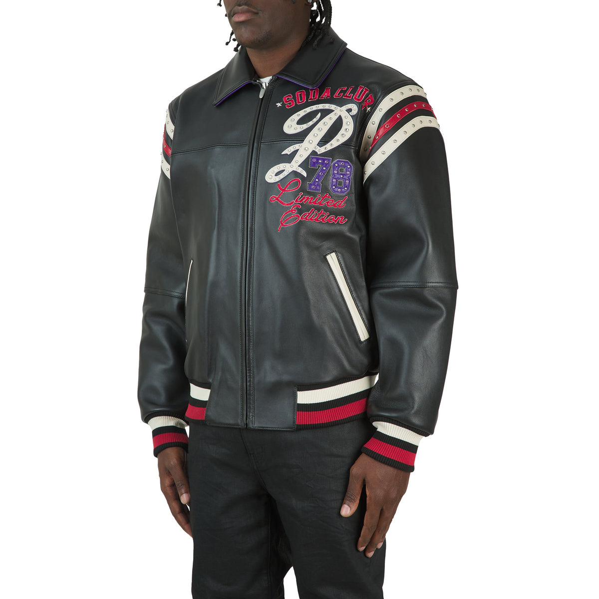 Only The Strong Jacket | Black/Purple/Cabernet product image 2, provided for visual reference and product detail review