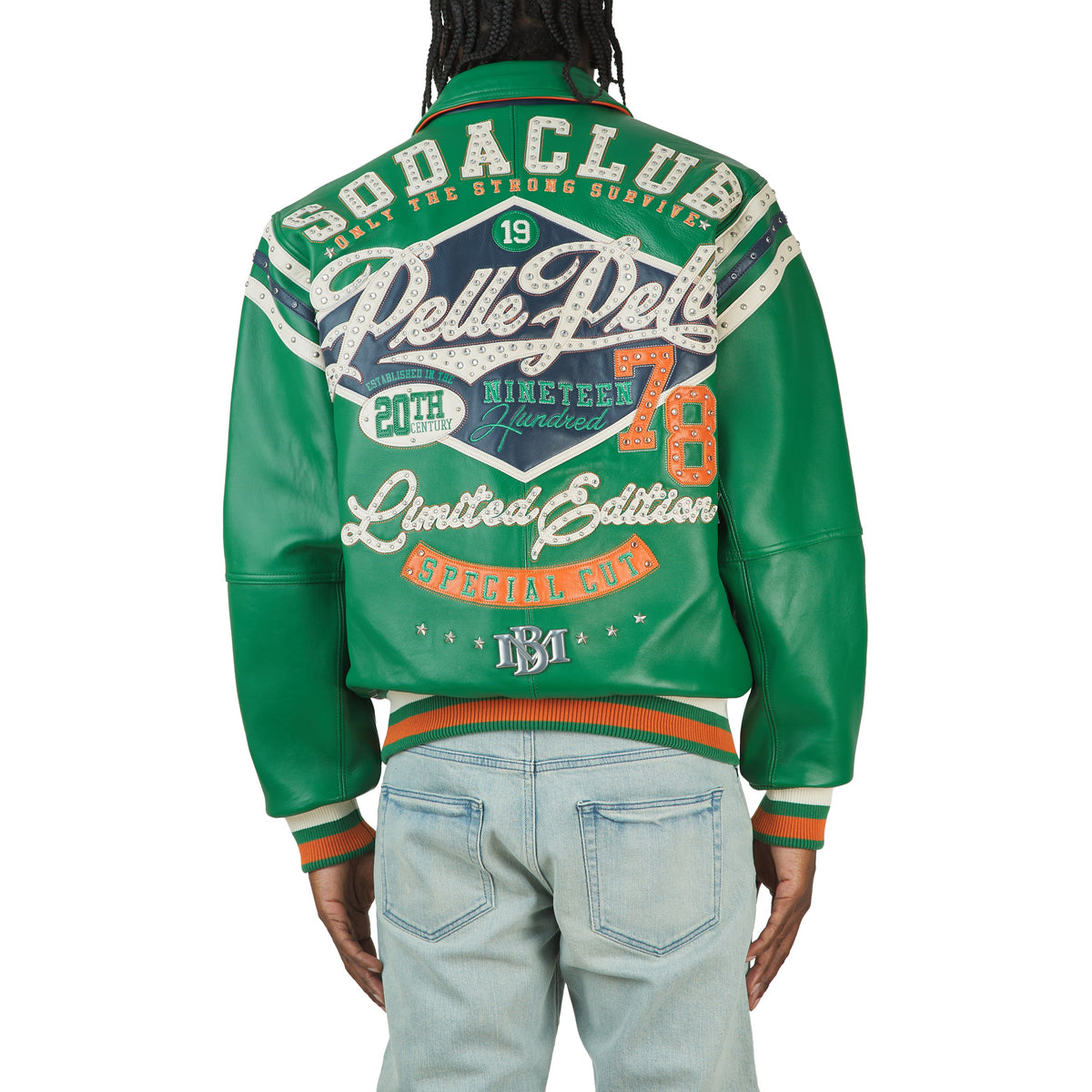 Only The Strong Jacket | Jet Green/Orange/Navy/Ivory product image 4, provided for visual reference and product detail review
