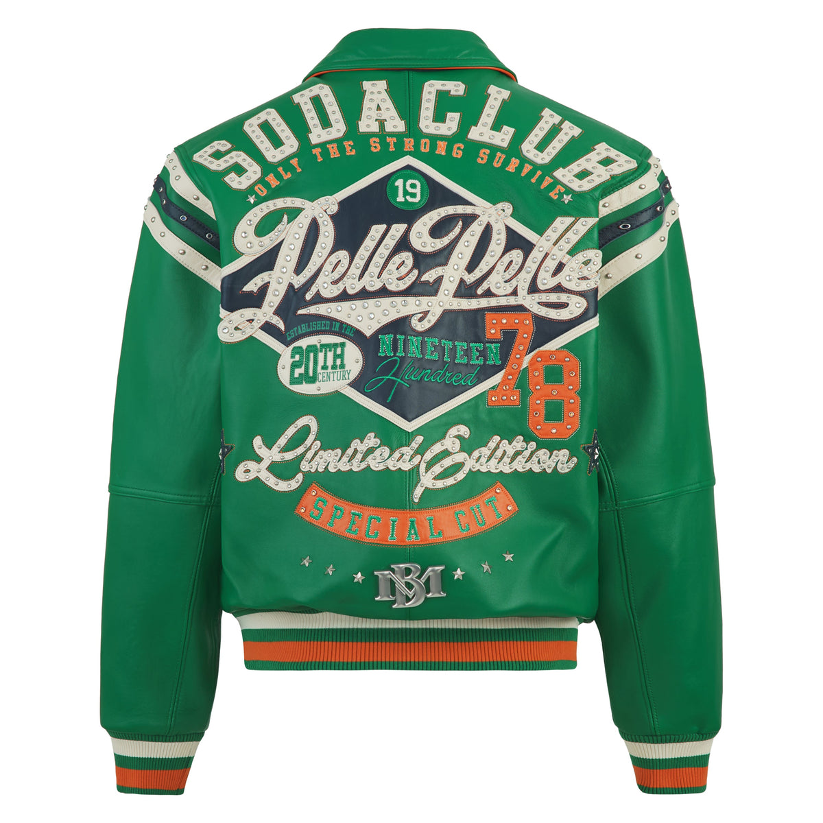 Only The Strong Jacket | Jet Green/Orange/Navy/Ivory product image 5, provided for visual reference and product detail review