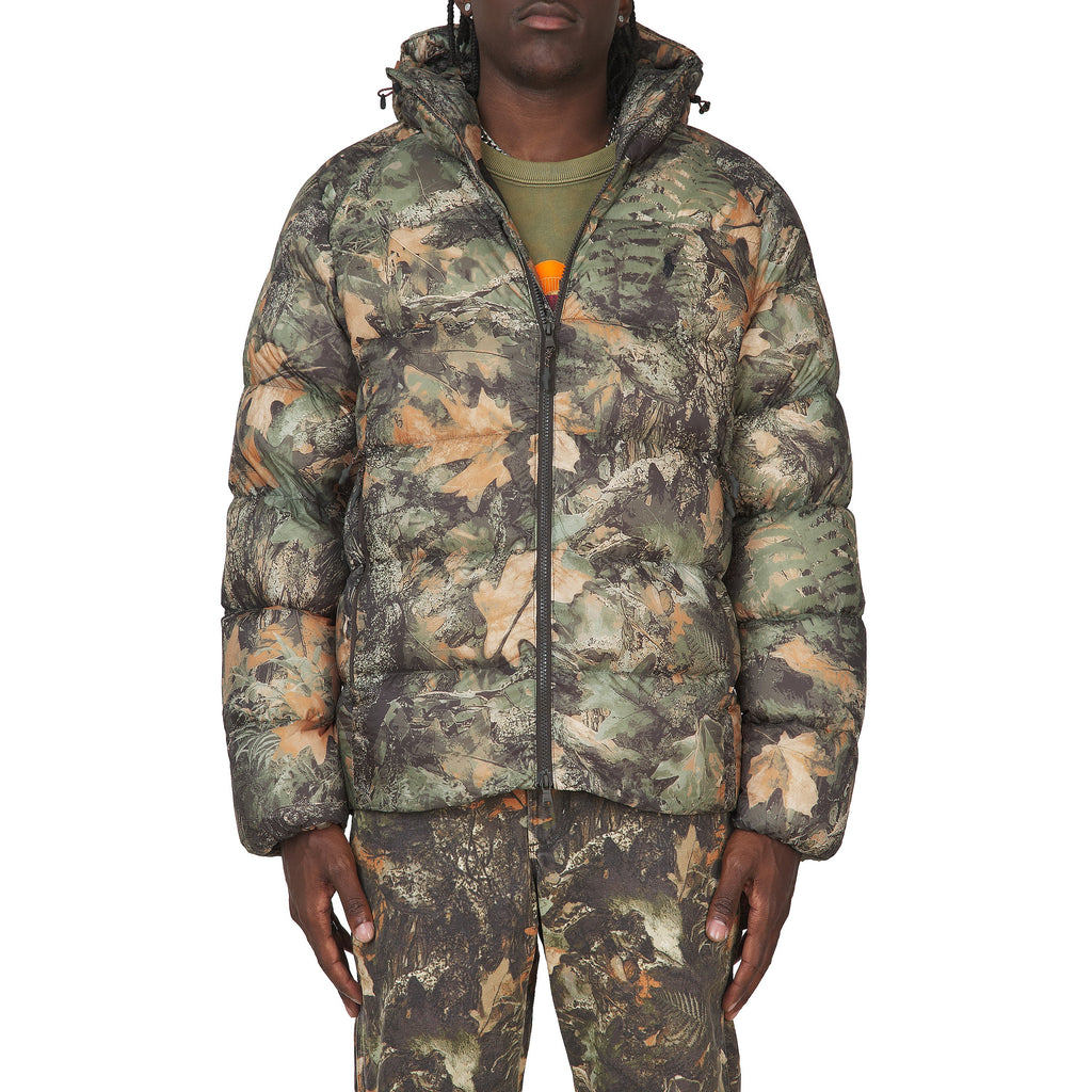 Forest Print Down Jacket product image 3, provided for visual reference and product detail review