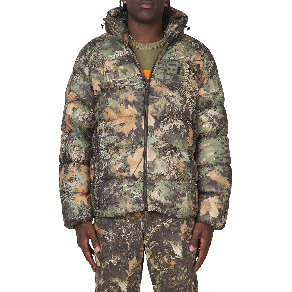 Forest Print Down Jacket product image 3, provided for visual reference and product detail review