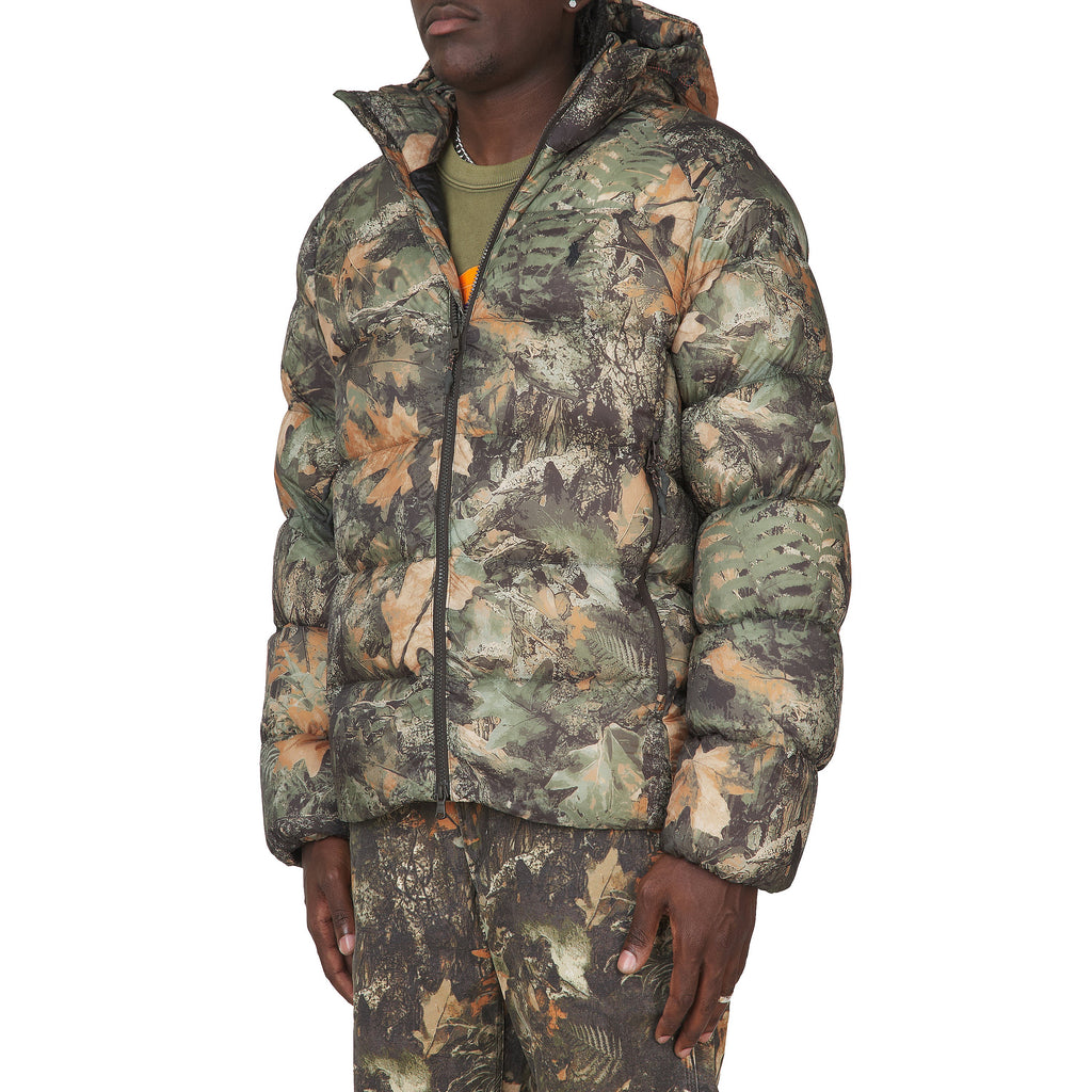 Forest Print Down Jacket product image 2, provided for visual reference and product detail review