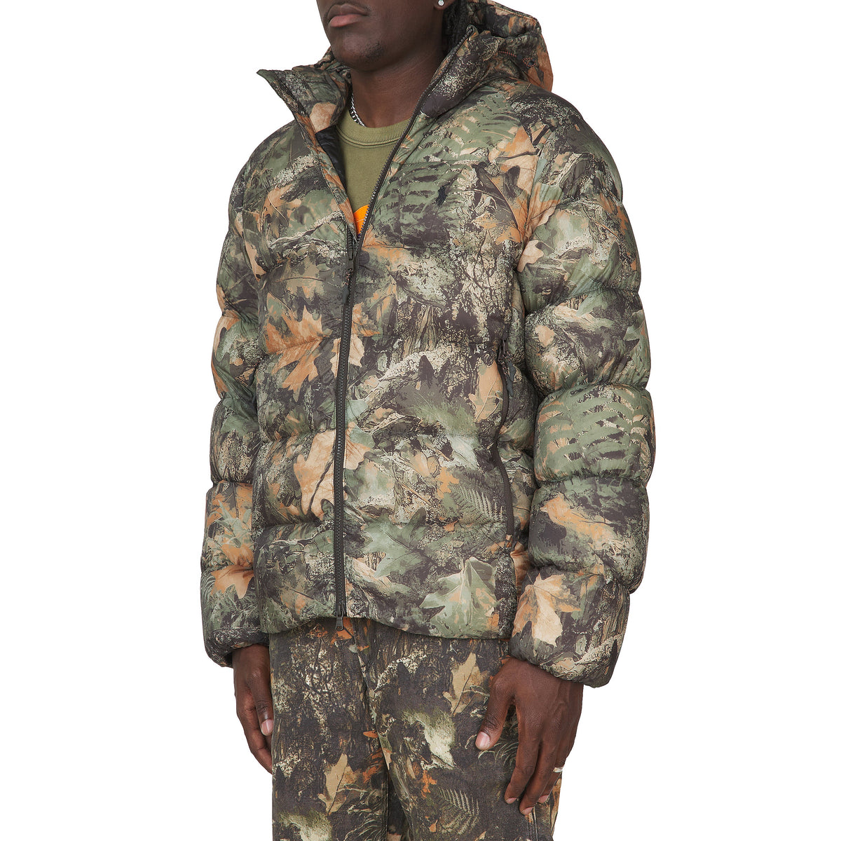 Forest Print Down Jacket product image 2, provided for visual reference and product detail review