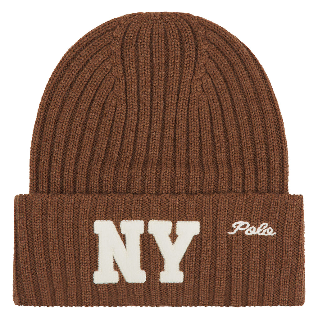NY Rib Beanie | Luggage Brown product image 1, provided for visual reference and product detail review