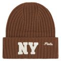 NY Rib Beanie | Luggage Brown product image 1, provided for visual reference and product detail review