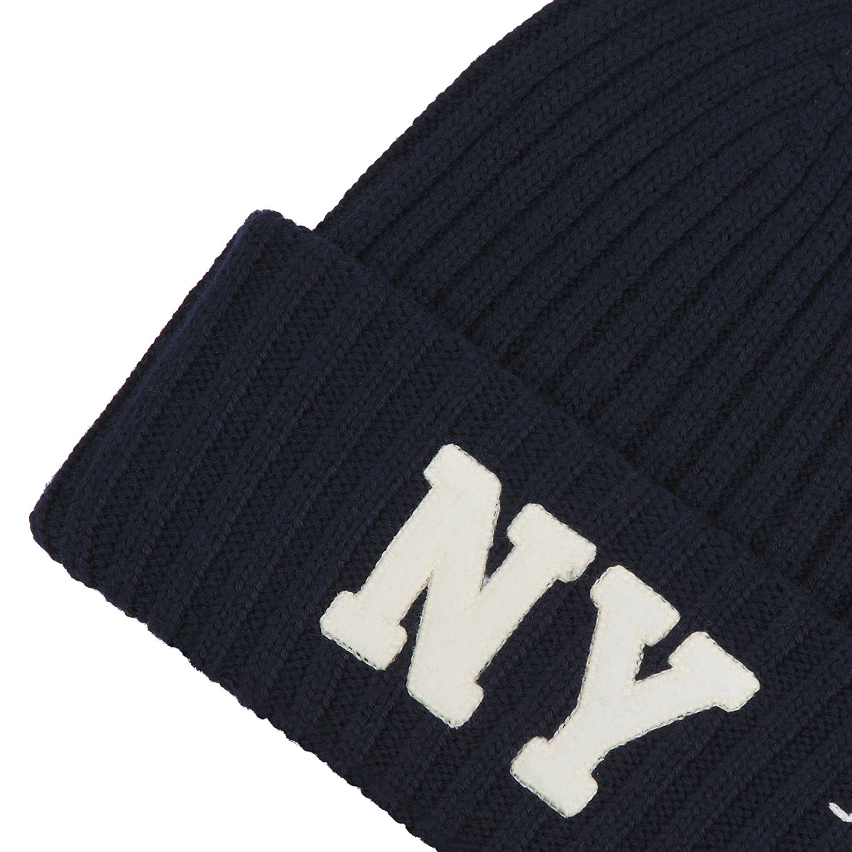 NY Rib Beanie | Newport Navy product image 2, provided for visual reference and product detail review