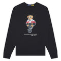 Racing Jacket Bear Sweatshirt | Black product image 1, provided for visual reference and product detail review