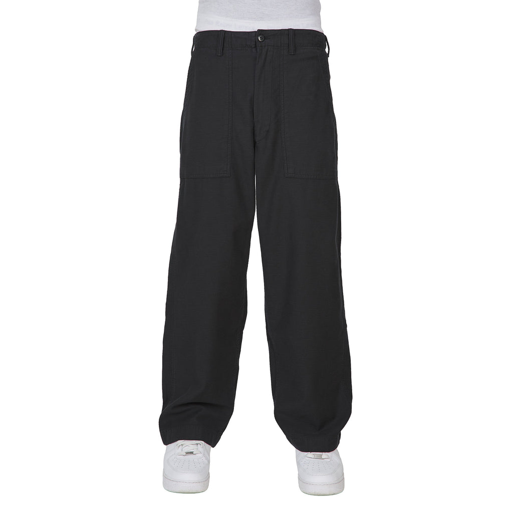 Relaxed Fit Sateen Utility Pant | Black product image 3, provided for visual reference and product detail review
