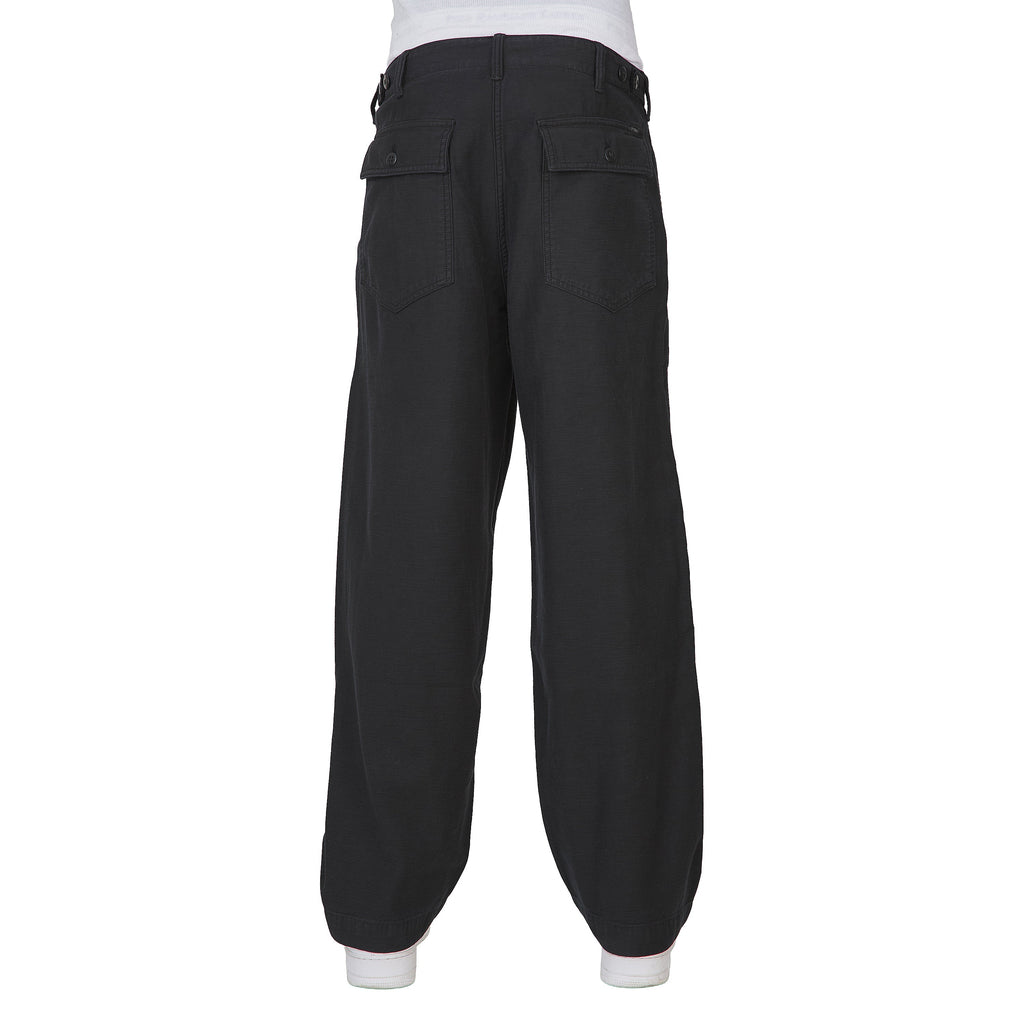 Relaxed Fit Sateen Utility Pant | Black product image 4, provided for visual reference and product detail review