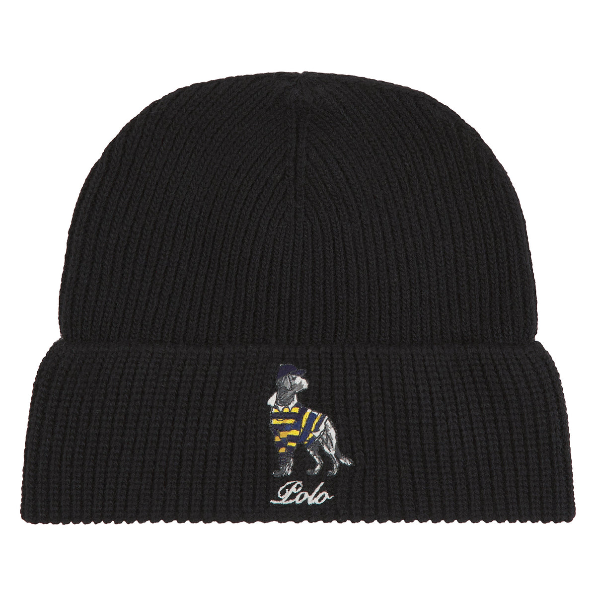Rugby Dog Beanie | Polo Black product image 1, provided for visual reference and product detail review
