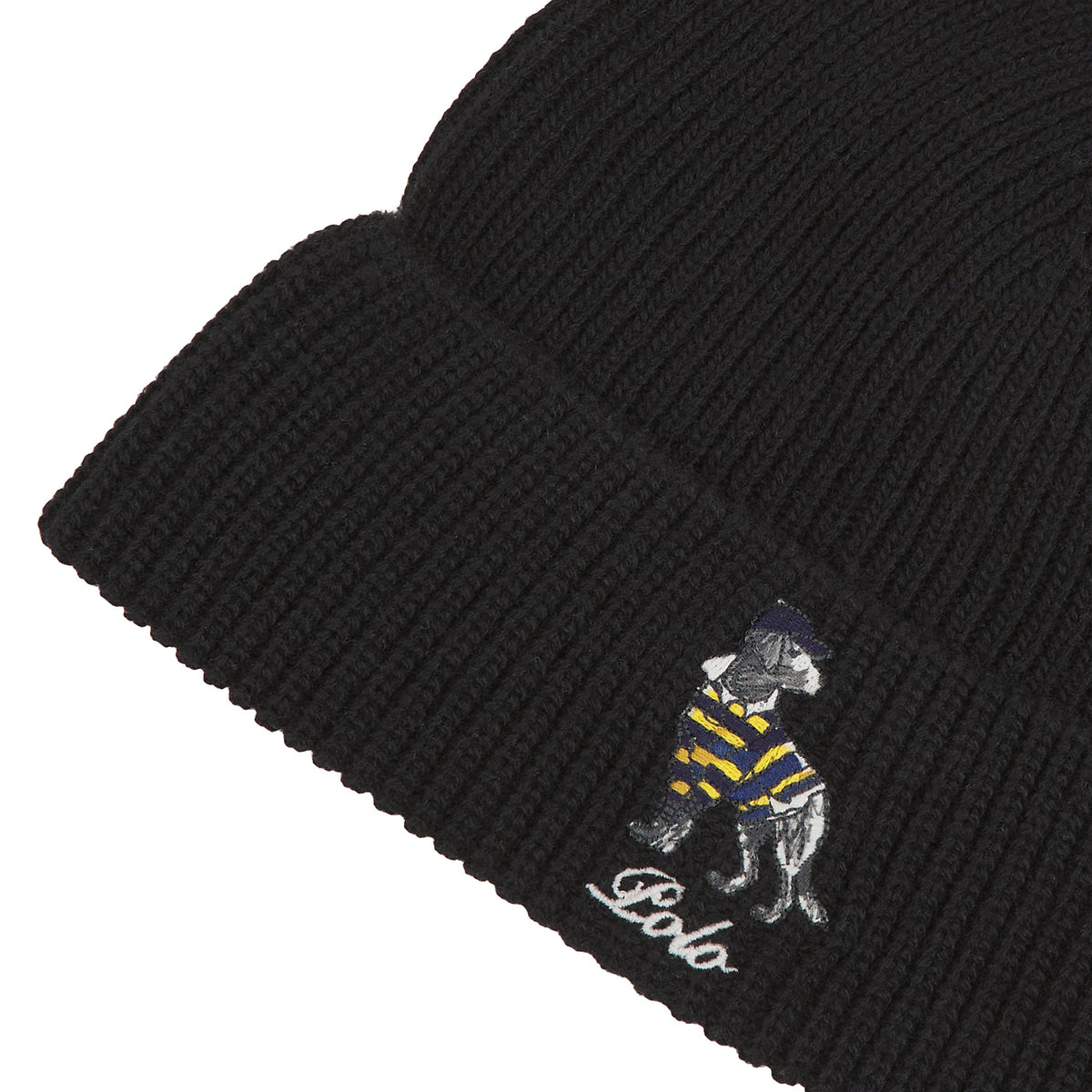 Rugby Dog Beanie | Polo Black product image 2, provided for visual reference and product detail review
