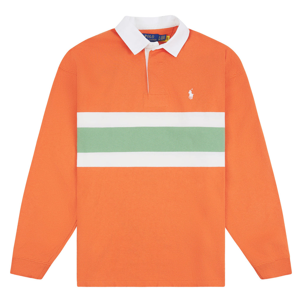Striped Rugby Shirt | Solar Sky Multi product image 1, provided for visual reference and product detail review