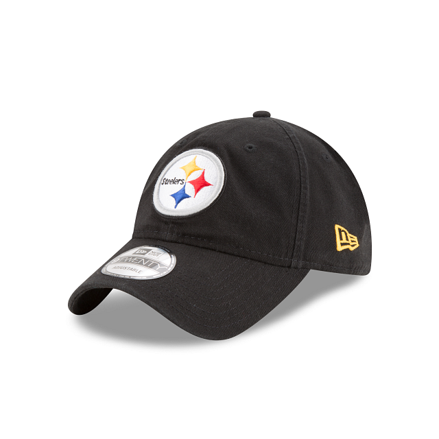 Pittsburgh Steelers NFL New Era Men Black 9Twenty Core Classic Adjustable Hat product image 1, provided for visual reference