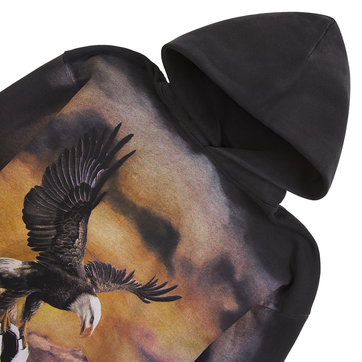 Chrome Flight Hoodie | Stained Black product image 4, provided for visual reference and product detail review