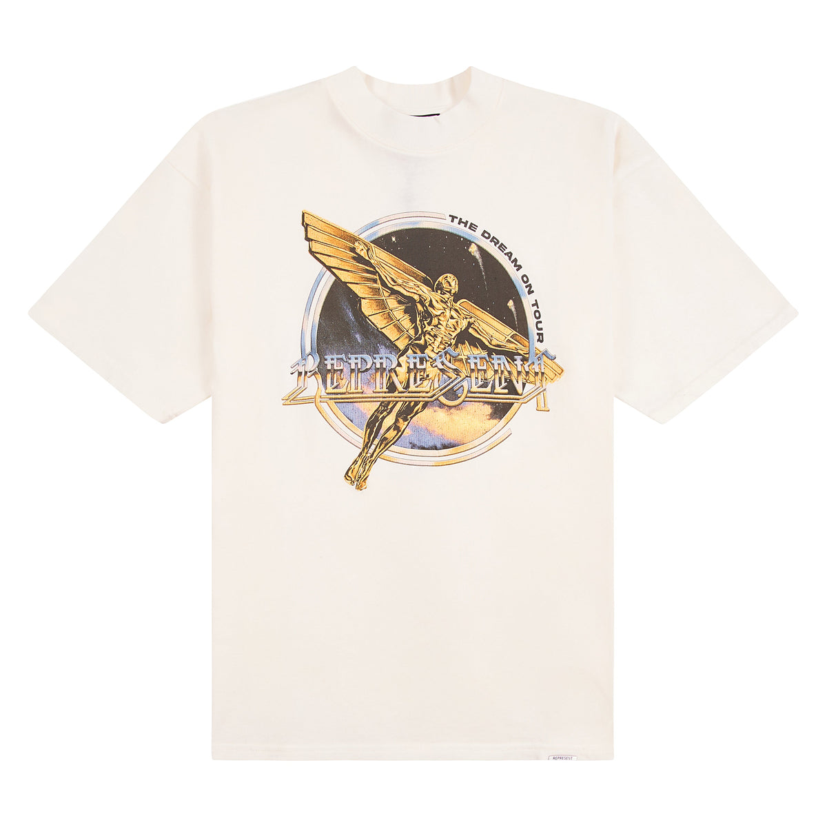 Golden Tour T-Shirt | Flat White product image 1, provided for visual reference and product detail review