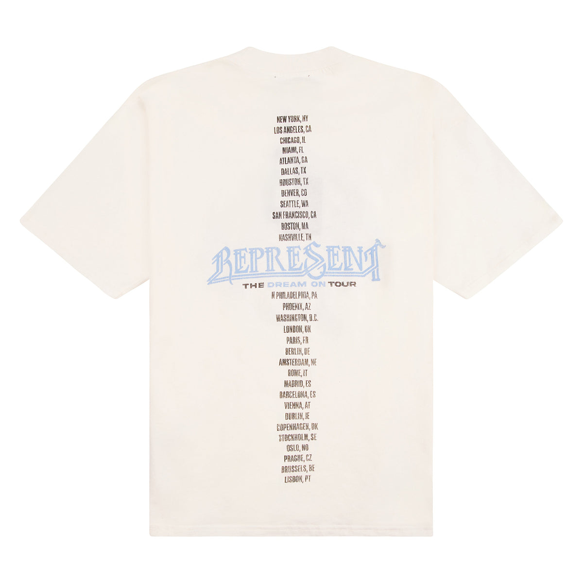 Golden Tour T-Shirt | Flat White product image 2, provided for visual reference and product detail review