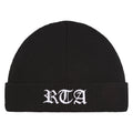 Zion Old English Cross Beanie | Black product image 1, provided for visual reference and product detail review