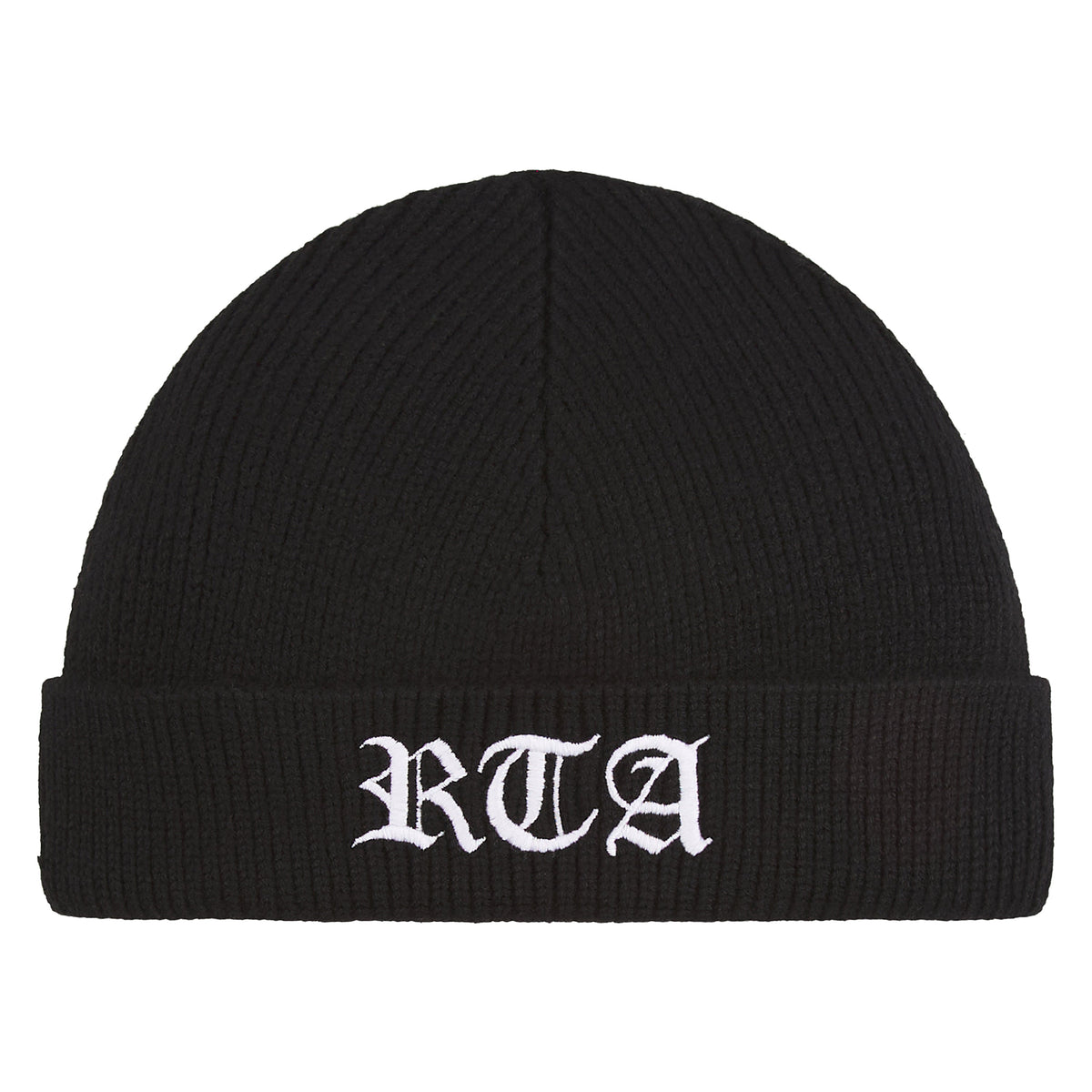 Zion Old English Cross Beanie | Black product image 1, provided for visual reference and product detail review