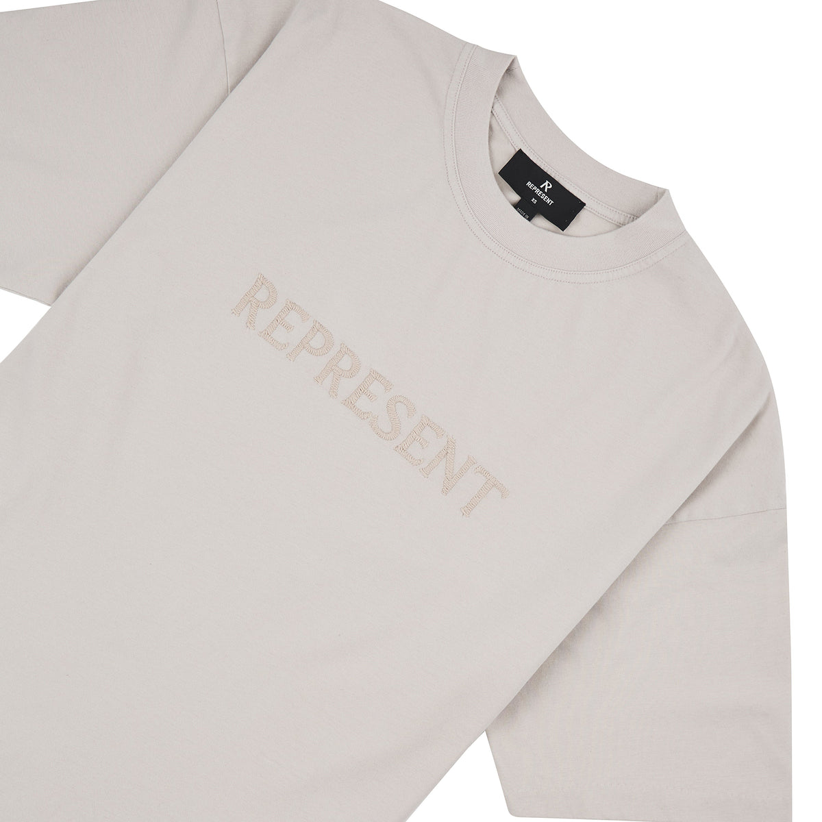 Embroidered Serif T-Shirt | Concrete product image 2, provided for visual reference and product detail review