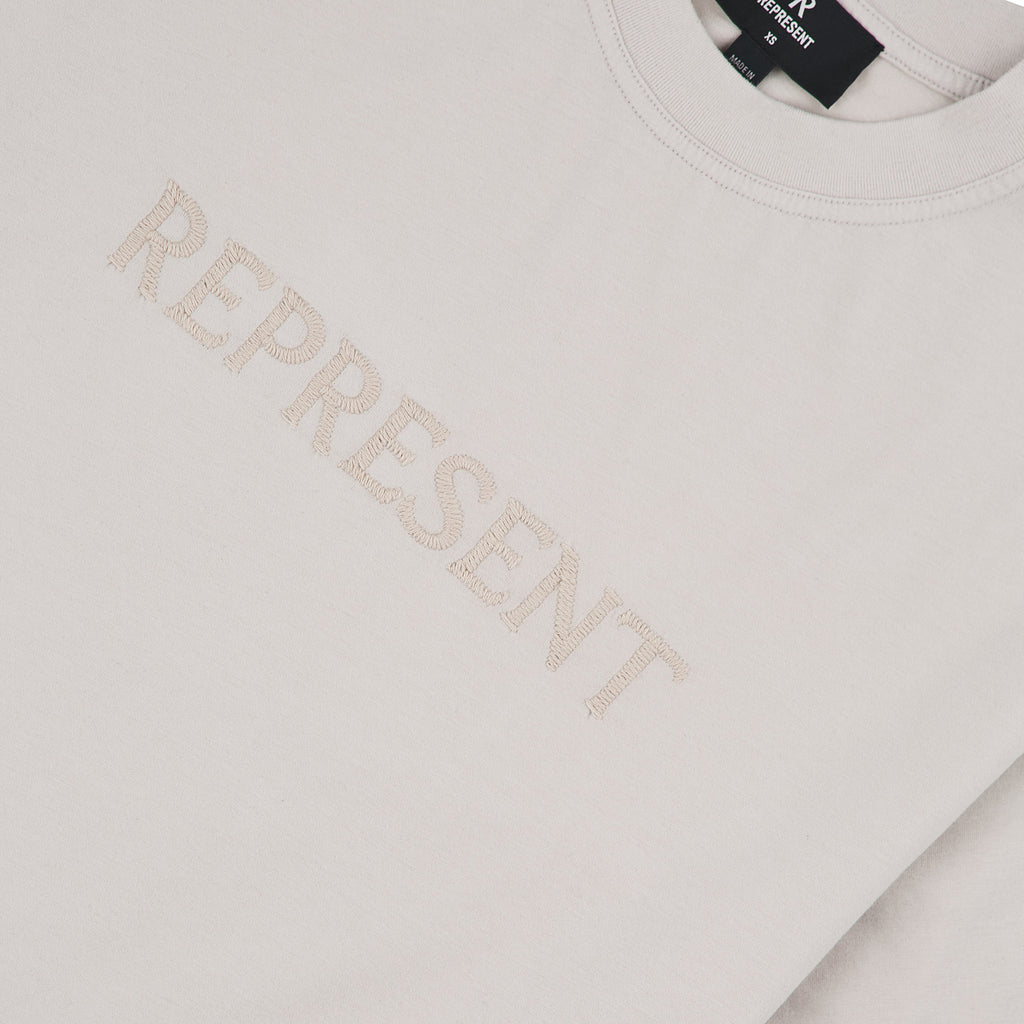 Embroidered Serif T-Shirt | Concrete product image 3, provided for visual reference and product detail review